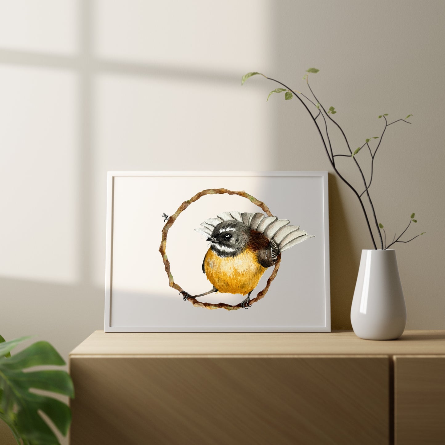 Pīwakawaka in Pursuit Print