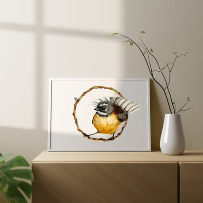 Pīwakawaka in Pursuit Print