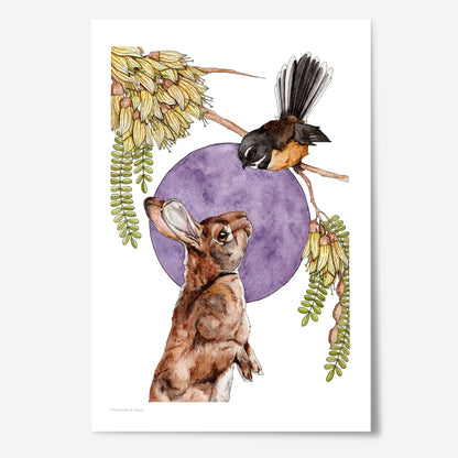 Pīwakawaka & Rāpeti Print
