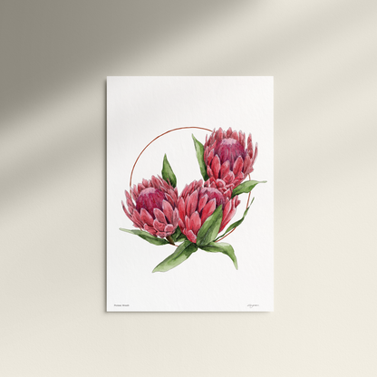 "Proteas Wreath" Print
