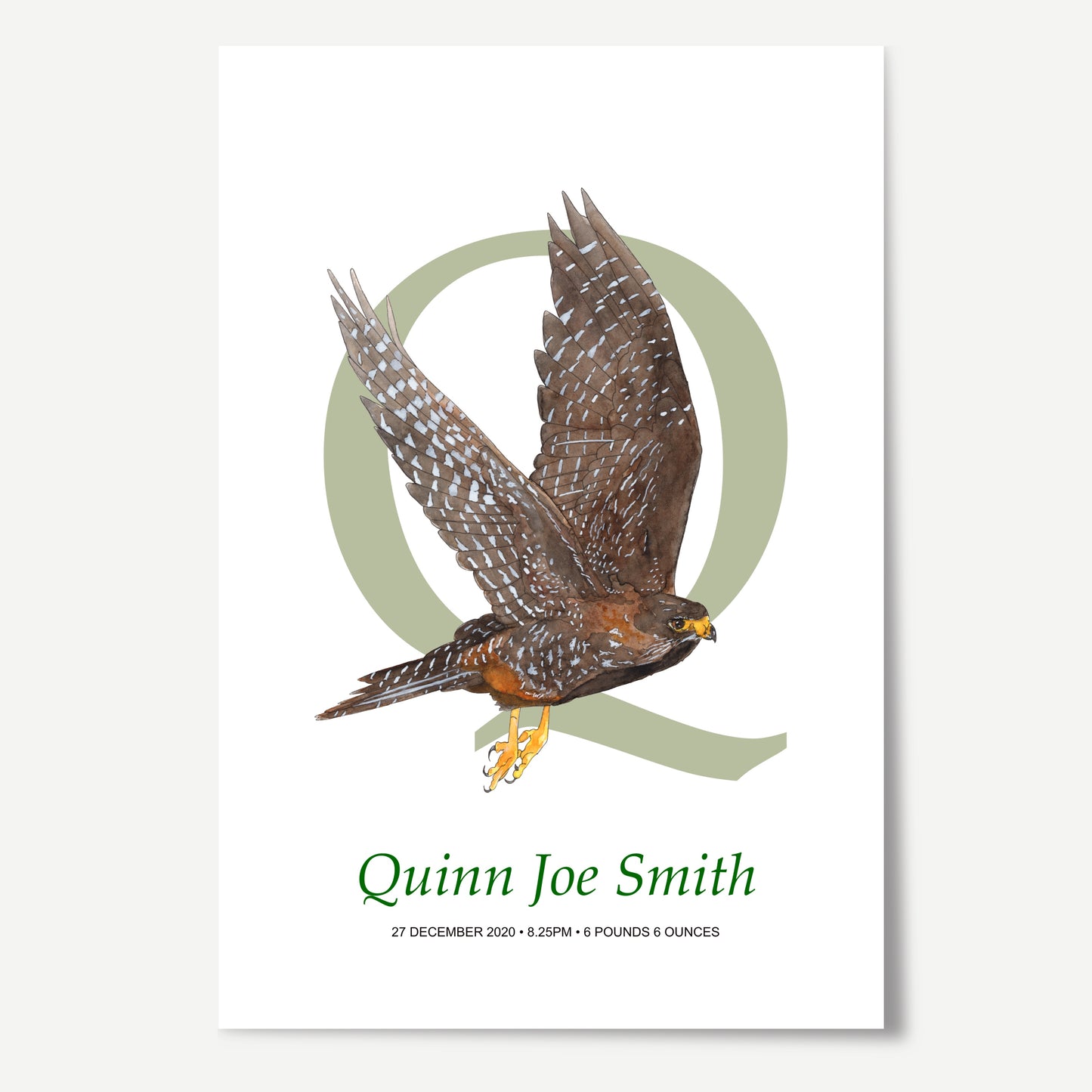 Q Letter Custom Print