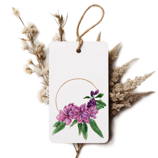 "Rhododendron Wreath" Gift Tag