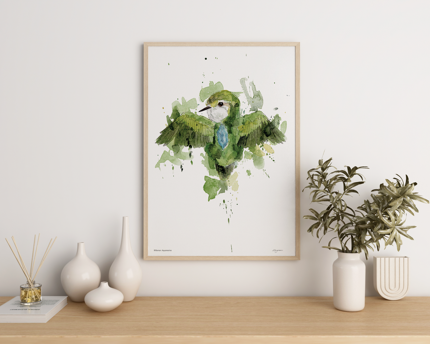 "Rifleman Aquamarine" Print