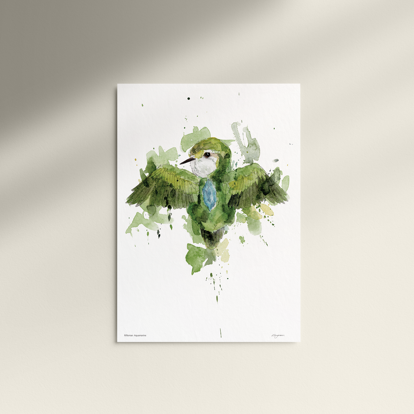 "Rifleman Aquamarine" Print