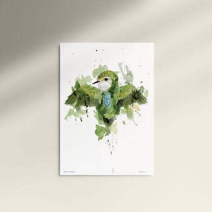 "Rifleman Aquamarine" Print