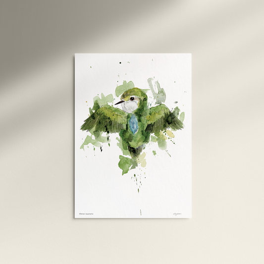 "Rifleman Aquamarine" Print