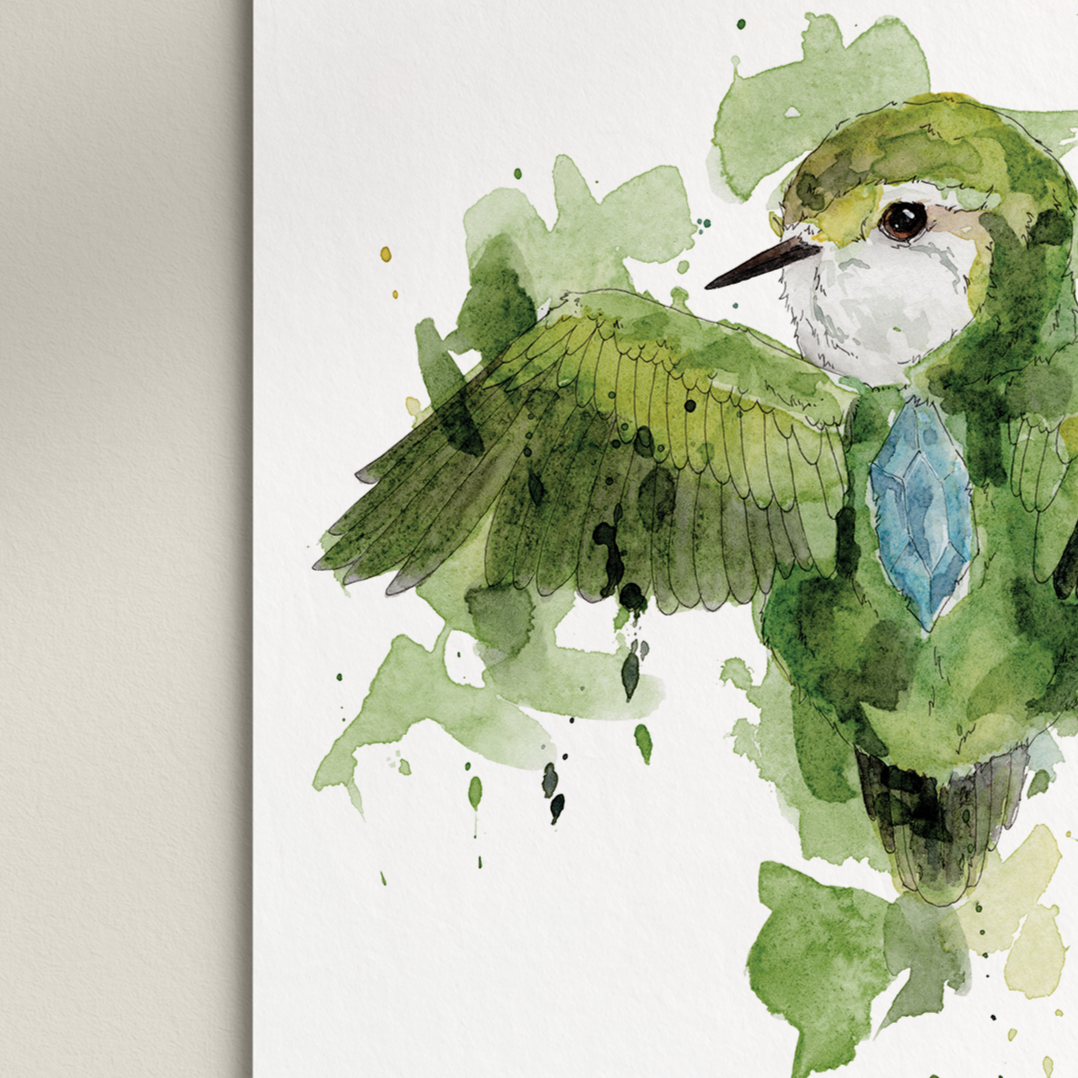 "Rifleman Aquamarine" Print