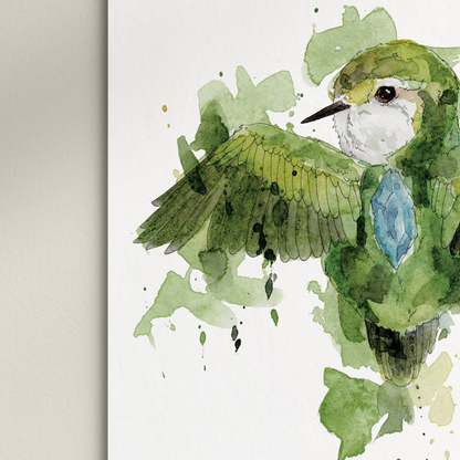 "Rifleman Aquamarine" Print