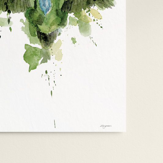 "Rifleman Aquamarine" Print