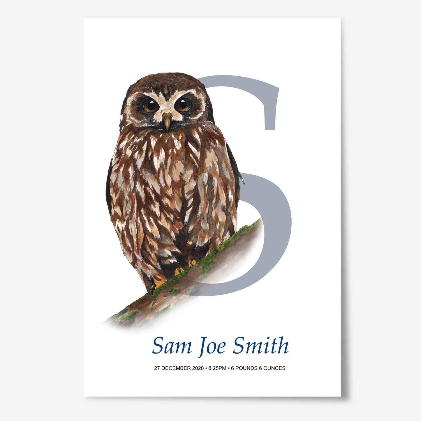 S Letter Custom Print