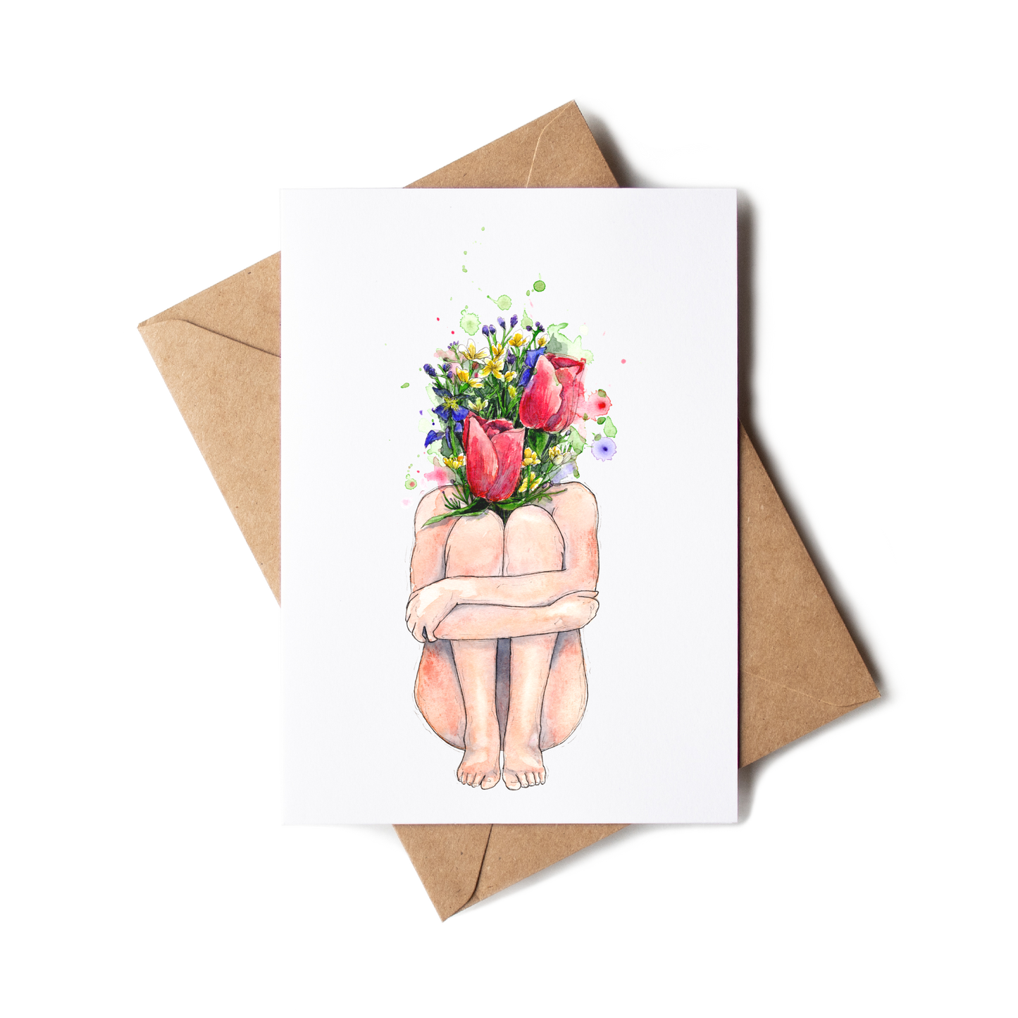 "Sitting With The Colours Of Grief" Greeting Card