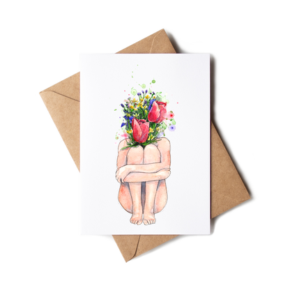 "Sitting With The Colours Of Grief" Greeting Card