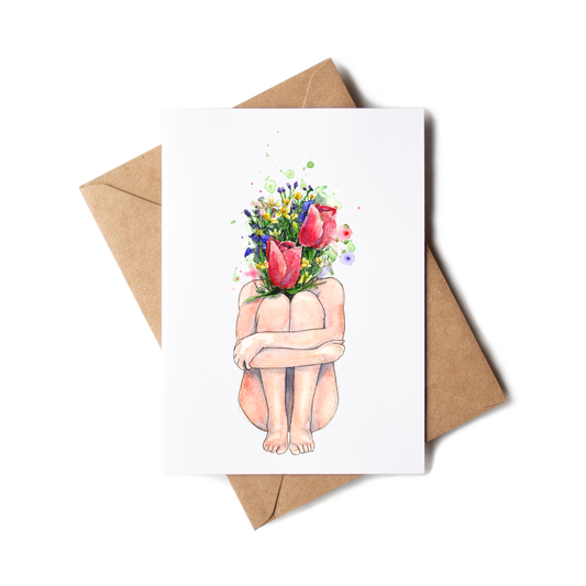 "Sitting With The Colours Of Grief" Greeting Card