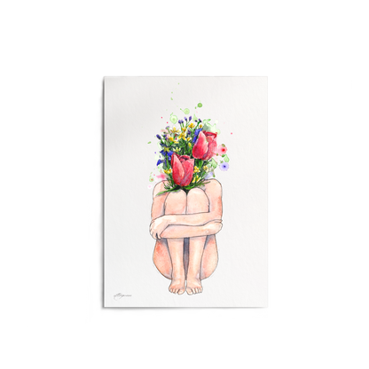 "Sitting With The Colours Of Grief" Print