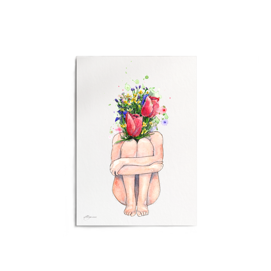 "Sitting With The Colours Of Grief" Print