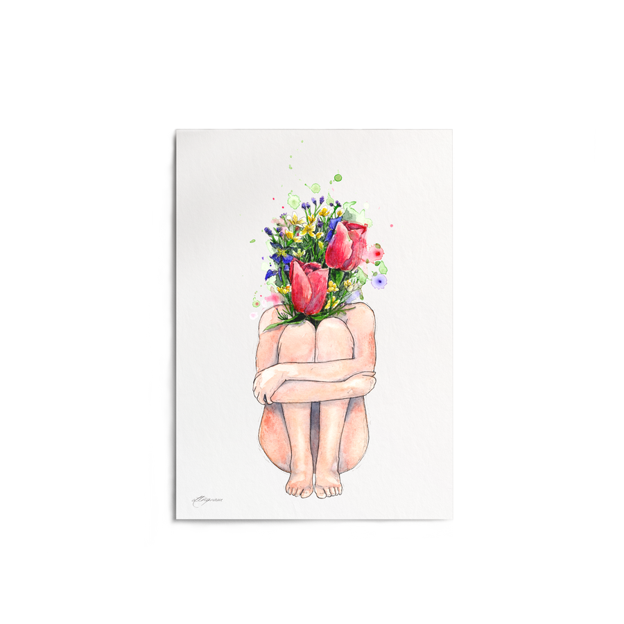"Sitting With The Colours Of Grief" Print