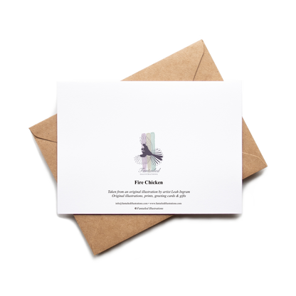 "Fire Chicken" Greeting Card