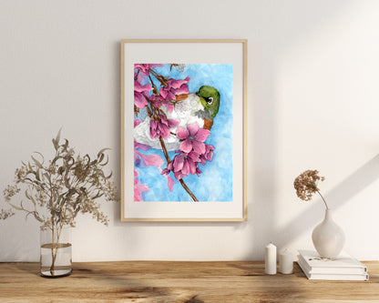 Tauhou in the Blossoms Print
