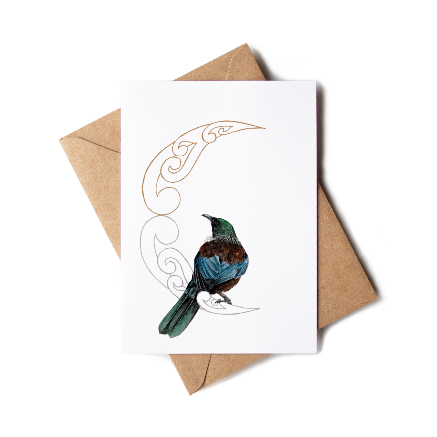 "Tūī & Moon" Greeting Card