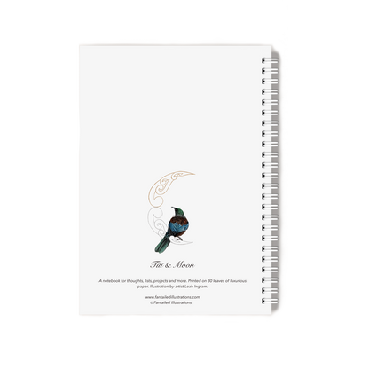 "Tūī & Moon" Notebook