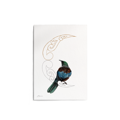 "Tūī & Moon" Print