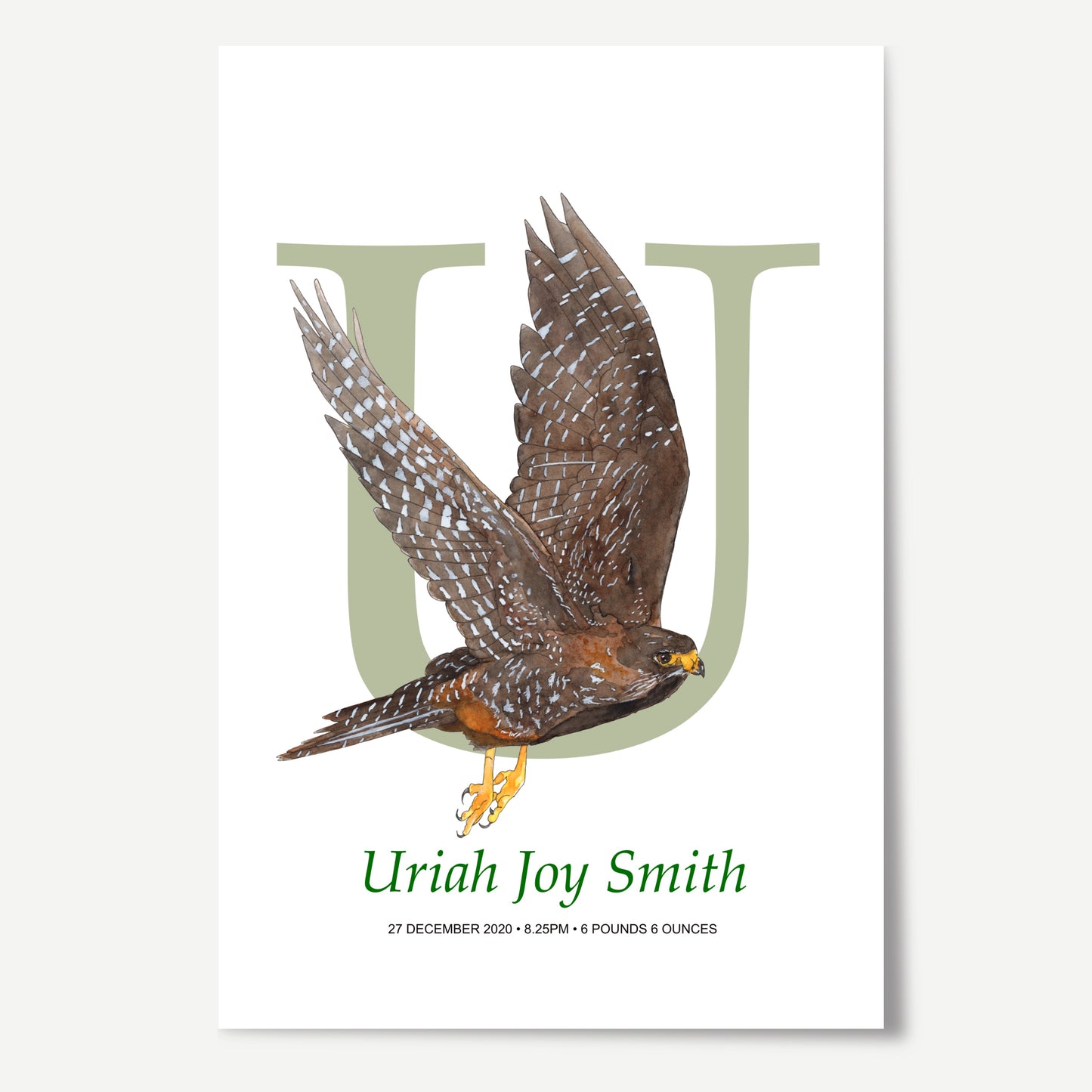 U Letter Custom Print