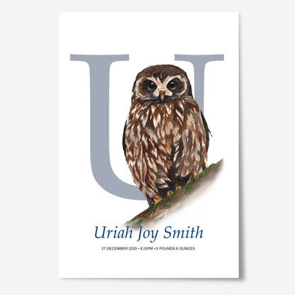U Letter Custom Print