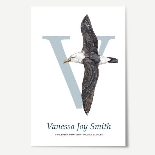 V Letter Custom Print