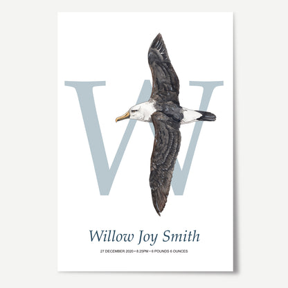 W Letter Custom Print