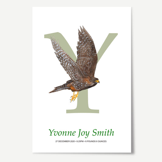 Y Letter Custom Print