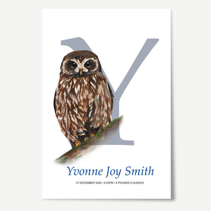 Y Letter Custom Print