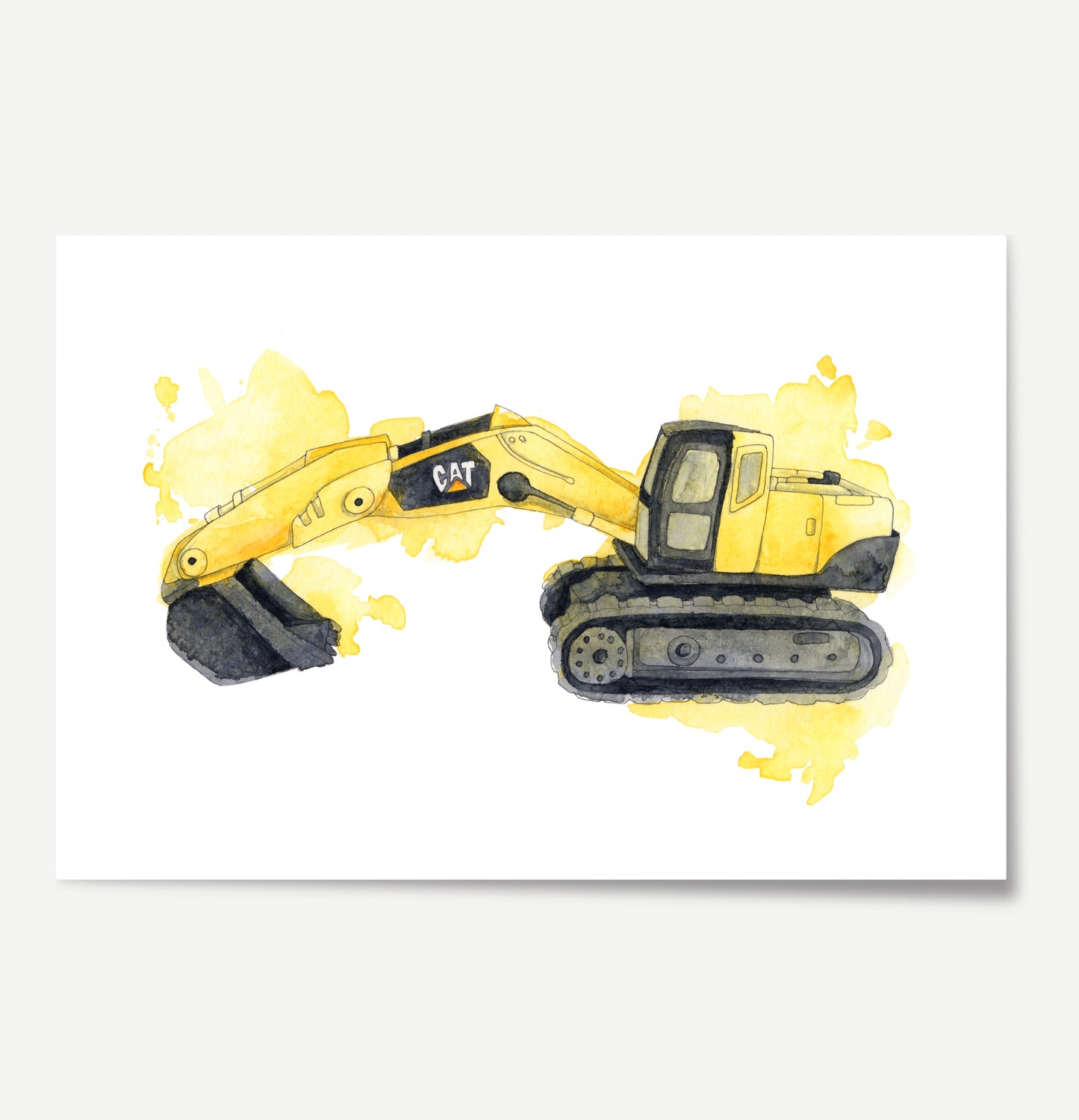 Yellow Excavator Print