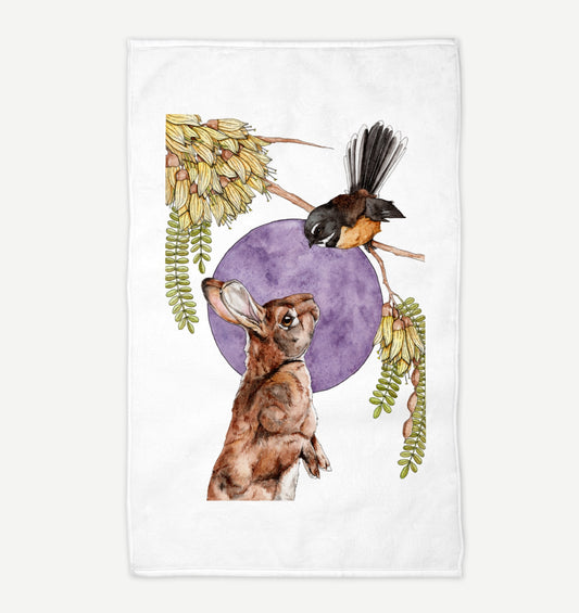 Pīwakawaka & Rāpeti Tea Towel